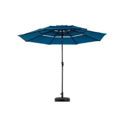 Cesicia Aluminium 10ft 3 Tier Auto-tilt Umbrella ,Outdoor Patio Umbrella (Base Not Included)