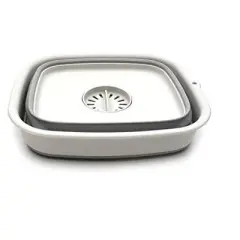 SAMMART 9.1L (2.4Gallon) Collapsible Dishpan with Draining Plug