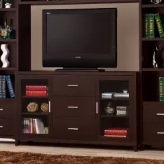 Lewes TV Stand for TVs up to 65" Cappuccino Brown - Coaster