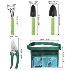 Unique Bargains Durable Garden Yard Lawn Tool Set with Pouch Green 1 Set