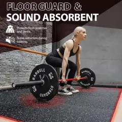 ER KANG Gym Floor Mats, Puzzle Exercise Mat EVA Foam , Cushioned Workout Flooring for Home Gym(24'' x 24'', 12 Pieces) Grey&Black