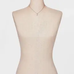 Gold Dipped Cubic Zirconia Initial Pendant Necklace - A New Day&trade; Gold