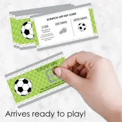 Big Dot of Happiness Goaaal - Soccer - Baby Shower or Birthday Party Game Scratch Off Cards - 22 Count