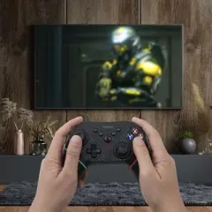 Insten Wireless Gaming Controller Compatible with Nintendo Switch, Switch Lite, Switch OLED, Black with RGB Lining