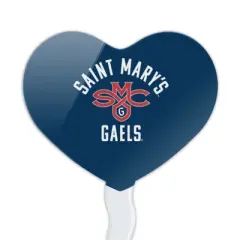 Saint Mary's College Gaels Logo Heart Love Cupcake Picks Toppers Decoration Set of 6