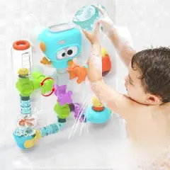 Build & Splash Baby and Toddler Bath Toys, Educational Water Set with Valves & Tubing for Newborns and Infants STEM Building Baby Bath Toys