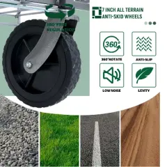 Collapsible Wagon Cart Foldable,Wagons Carts Foldable with Wheels with Drink Holders,for Shopping,Garden,Sports,Groceries,Apartment,Camping,Outdoor