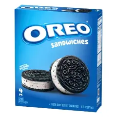 Oreo Frozen Ice Cream Dessert Sandwich - 4pk/16 fl oz