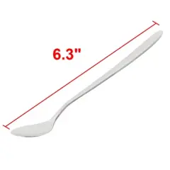 Unique Bargains Tea Coffee Dessert Stir Long Handle Spoon 16cm Length Silver Tone 5 PCS