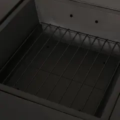 Berwick Outdoor Light Weight Concrete Wood Burning Square Fire Pit Dark Gray - Christopher Knight Home