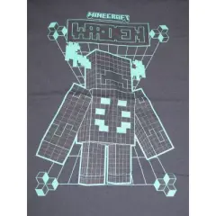 Minecraft Warden Distortion Clash Trend Graphic Youth Boys Navy T-Shirt