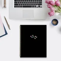 Blue Sky Brook Gossen Planner Clear PET 8.5"x11" Weekly/Monthly Wirebound (12 Month) Solid Black Blue Font July 2025 to June 2026