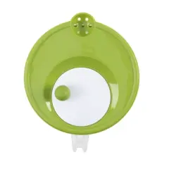 GoodCook Ready 6qt Salad Spinner: Dishwasher-Safe, Plastic, 3-Piece, Green, 10"x10"x7"
