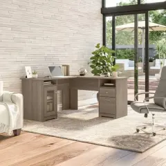Cabot 60W L Shaped Computer Desk - Bush Furniture