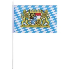 Juvale 72 Piece Bavarian Stick Flag, Handheld Oktoberfest Flags, German Party Decor (8x5 in)