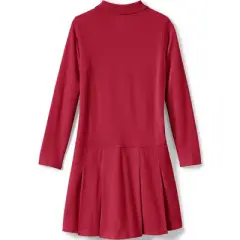 Lands' End School Uniform Girls Long Sleeve Mesh Polo Dress