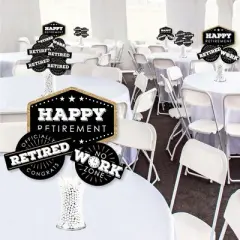 Big Dot of Happiness Happy Retirement - Retirement Party Centerpiece Sticks - Showstopper Table Toppers - 35 Pieces