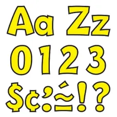 TREND Yellow 4-Inch Playful Uppercase/Lowercase Combo Pack (EN/SP) Ready Letters&reg;