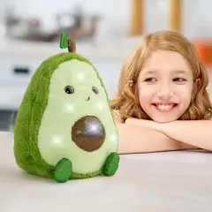FAO Schwarz 11" Glow Brights Plush LED with Sound Avocado: Plush Toy Food Stuffed with Polyester