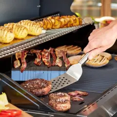 Rosle Stainless Steel Perforated Angled Spatula, 12.6-inch