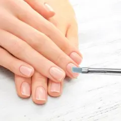 Unique Bargains Fantasy Color Flat Nail Painting Brushes for Polish Painting Home DIY Blue 1 Pc