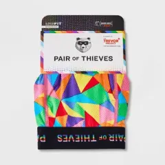 Pair of Thieves Men's Rainbow Abstract Print Super Fit Boxer Briefs - Red/Blue/Green