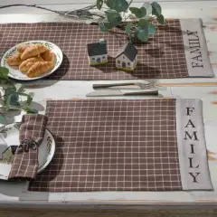 Park Designs Family Brown Plaid Napkin Set of 4