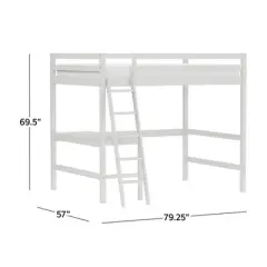 Full Caspian Loft Bed White - Hillsdale Furniture