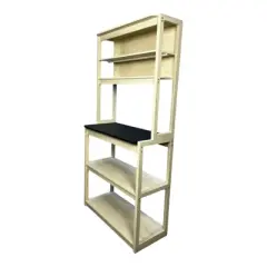 FONTOI 31.50" 5-Tier Bakers Rack for Kitchen with Storage, Coffee Bar, Kitchen Shelves, White&Black, 15.75"*66.93"*31.5"