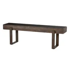 Dartem Rustic Industrial Bench Brown - Aiden Lane