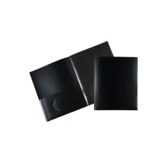 JAM Paper 4-Pocket Heavy Duty Folders Black 2/Pack (389MP4bl) 389MP4BL