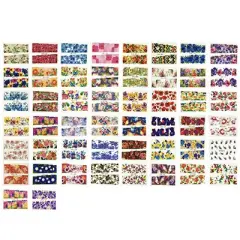 Wrapables Flowers Water Slide Nail Art Decals Water Transfer Nail Decal Sheets (50 sheets)