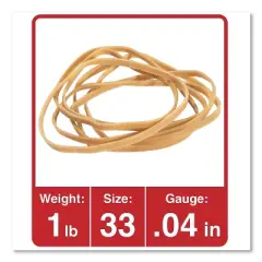 UNIVERSAL Rubber Bands Size 33 3-1/2 x 1/8 640 Bands/1lb Pack 00133