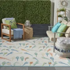 Waverly  Bird Multicolor Indoor/Outdoor Area Rug by Nourison