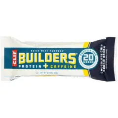 Clif Bar Builders Protein and Caffeine Chocolate Chip Cookie Dough - Case of 12/2.4 oz