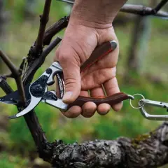 FELCO 8 Elite, Ergonomic Leather Wrapped Forged Aluminum Hand Pruner, Large Right Hand, Swiss Made