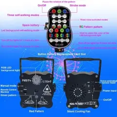 Itopfox Party Decorations Light with Remote, Mini Disco DJ Light for Xmas Birthday, Portable Sound Activated LED Projector for Bar Show, USB Powered