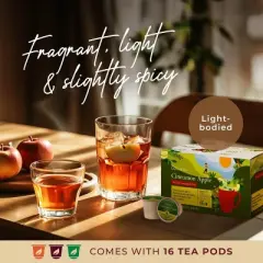 Cinnamon Apple Tea Gift Set (16 ct) Gya Tea Co - Decaf Apple Cider | for Soothing & Digestive Health | pod