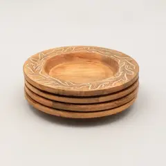 Handcrafted 13" Wood Charger Plate| Wooden Dinning Placemat|Artisan Wood Tableware