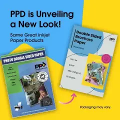 PPD Glossy Double Sided Photo Paper (Brochure Paper) 8.5x11" 50 sheets 180 gsm for Inkjet Printers