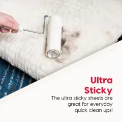 IRIS USA Extra Sticky Lint Rollers, Easy Tear Lint Remover for Dog Cat Pet Hair on Bed Car
