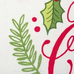 DII Christmas Printed Placemat Set 6 Piece, Christmas Greenery, 13x19"