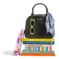 Fit & Fresh Lyon Luxe Lunch Bag with Travel Utensils and Case - Black