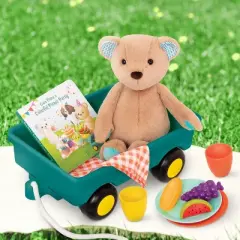 B. toys Teddy Bear, Board Book & Picnic Set - Happyhues Cara Mellow Bear