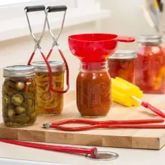 5-Piece Canning Tool Set Funnel Jar Lifter Jar Wrench Cleaning Brush Lid Lifter