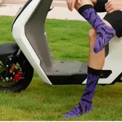 Bat Pattern Purple Socks from the Sock Panda - Great for Halloween (Men's or Women's Sizes)