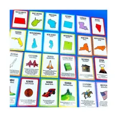 Scholastic - The USA Card Game Tuck Box: Educational Geography Board Game for 2-4 Players