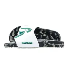 NCAA Michigan State Spartans Slydr Pro Black Sandals - White M10/W12