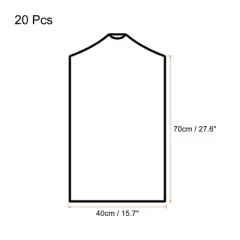Unique Bargains Lightweight PP Plastic Closet Storage Dustproof Garment Cover 20 Pcs