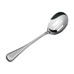 Winco Shangarila Banquet Slotted Spoon, 18/8 Extra Heavyweight